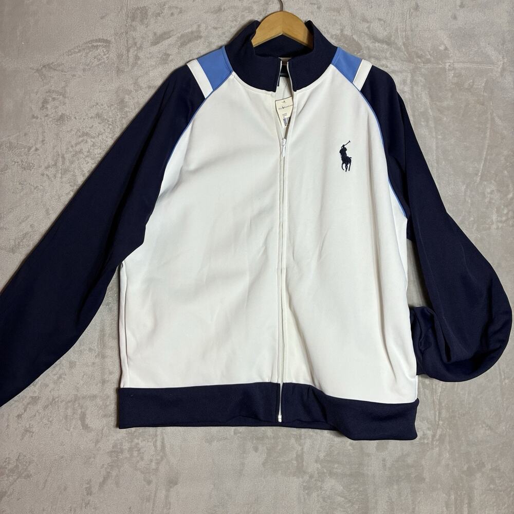 Vintage Polo Ralph Lauren Men's Classic Fit Big Pony Zip Track Jacket Size XL
